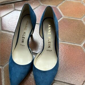 Teal Anne Klein Size 8 I-flex Pump Heels Dress Shoes